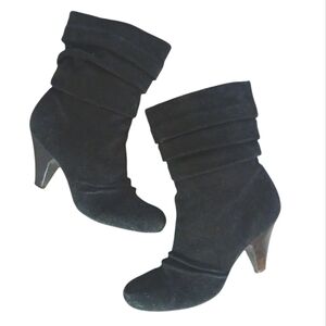 Jessica Simpson Elegant Black Suede Slouch Boots Women's size 7.5